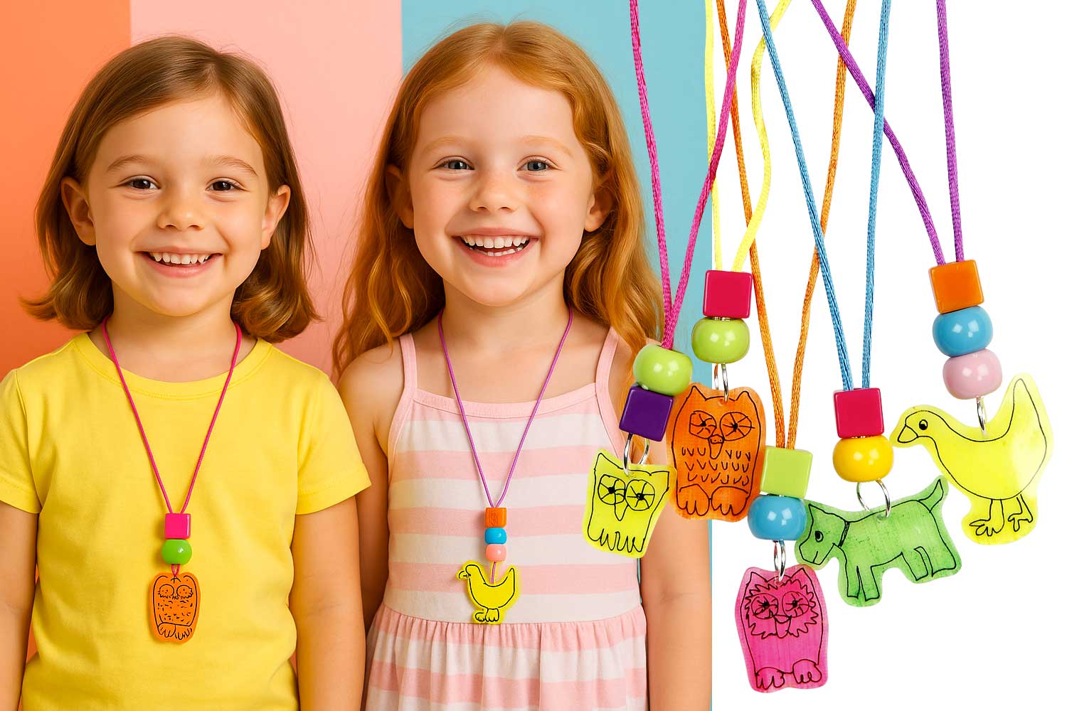 Colliers trop mignons en plastique magique
