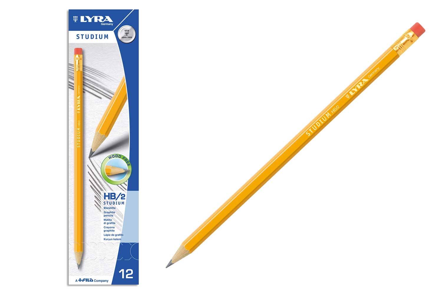 Crayon graphite avec gomme - Crayons graphite - 10 Doigts