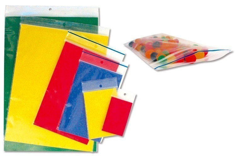 Pochettes en plastique transparent à fermeture zip - Lot de 100