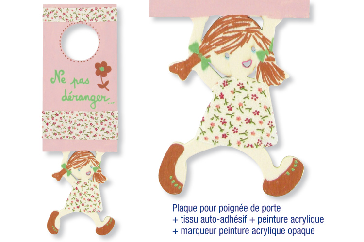 Plaque pour poignée de porte pour fille