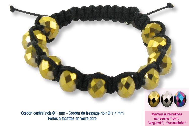 Shamballas... avec des perles à facettes en verre