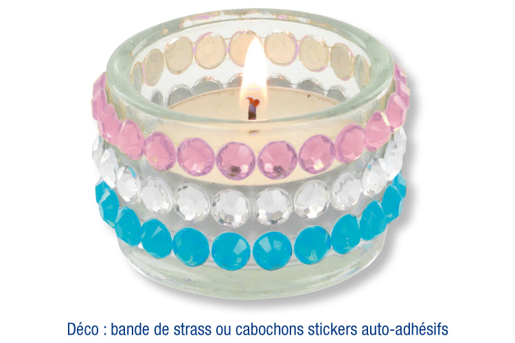 Bougeoir rond en verre