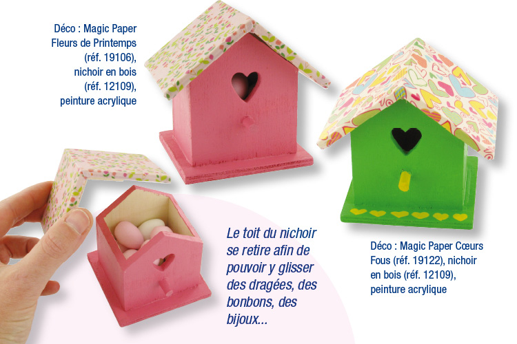 Nichoir boite à dragées, œufs de pâques, chocolats, bijoux…