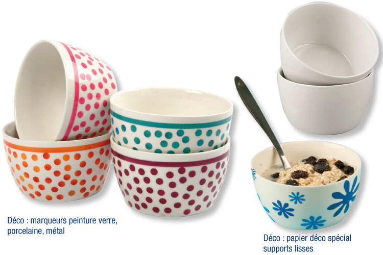 Bols à céreales en porcelaine blanche