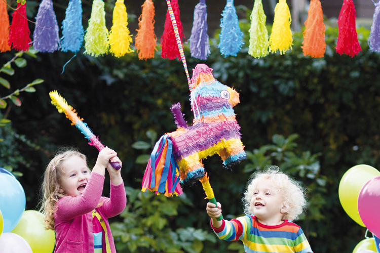 Pinata âne multicolore à remplir - Anniversaires - 10 Doigts