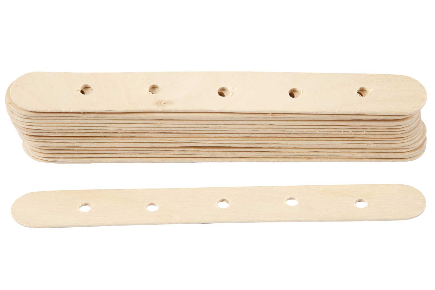 Bâtons en bois avec trous - Accessoires en bois - 10 Doigts