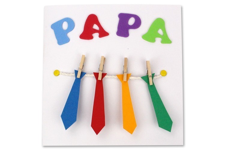 Tableau gommettes - Bonne fête papa/papi - Tutos Fête des Pères - 10 Doigts