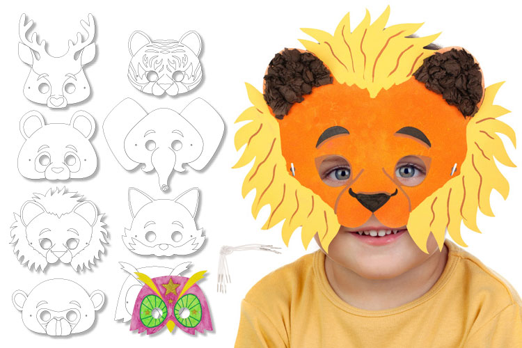 Animaux Masques Enfants, 12 Pièces Masque de feutre, Masque Enfant