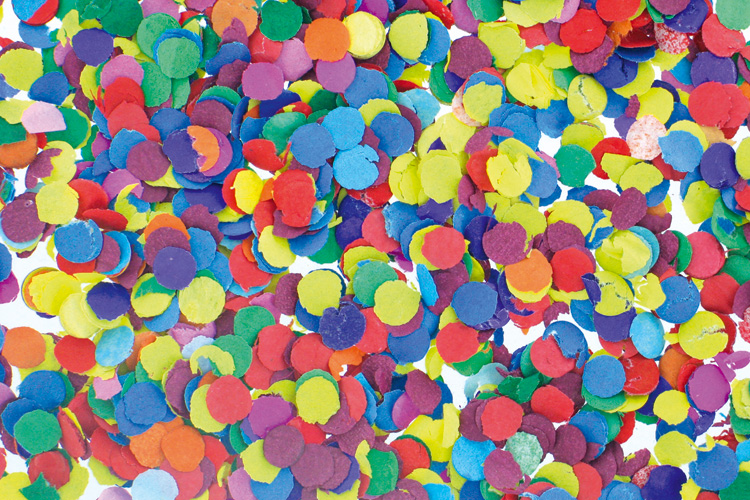 Tableau sur toile Des ballons et des confettis colorés d