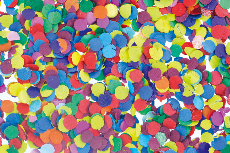 Sachet confettis anniversaire métalliques multicolore