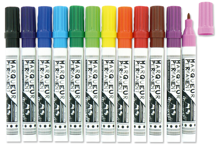 10 x marque marqueur permanent stylo couleurs assort feutre couleurs mélangées uk 