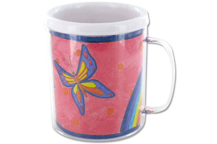 Mug à décorer - Plastique Transparent - 10 Doigts