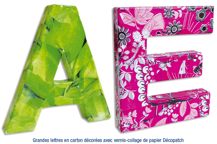 lettre papier maché