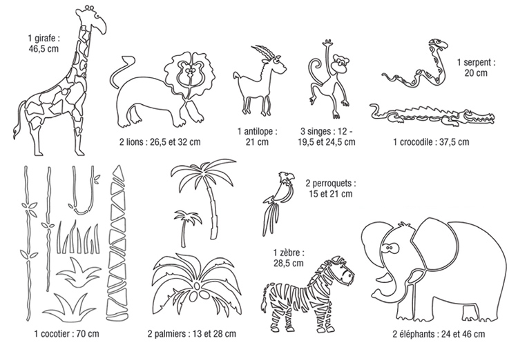 Figurines Acedo Afrique Savane – 1 Africain Et 10 Animaux – Années 1960