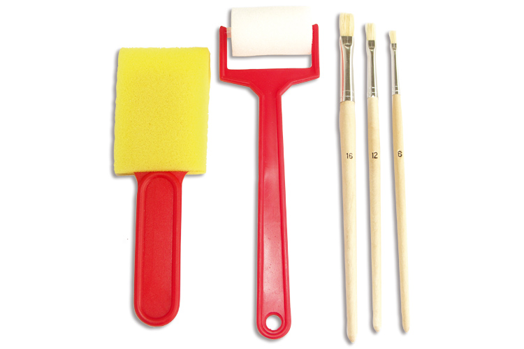 Set De 15 Pinceaux Et Rouleaux éponge Pour Peinture - Pour Enfants Et Activités DIY - Création De Motifs - Lavables