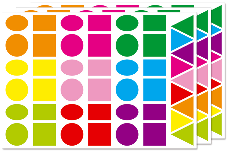 GOMMETTES GÉOMÉTRIQUES Multiformes multitailles