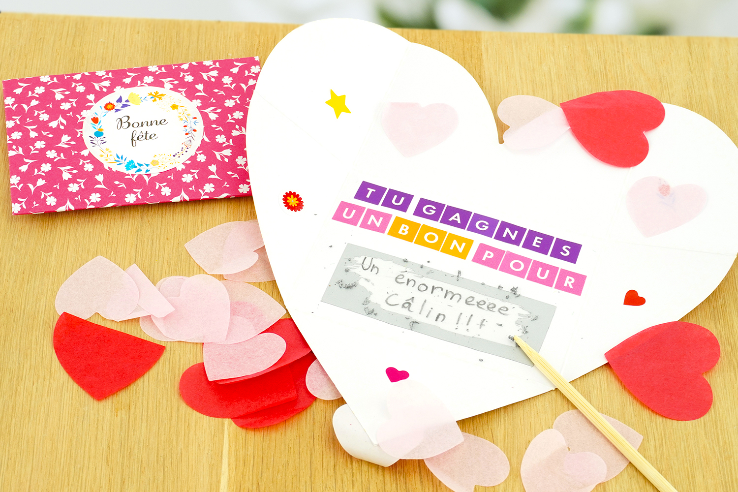 Carte surprise à gratter