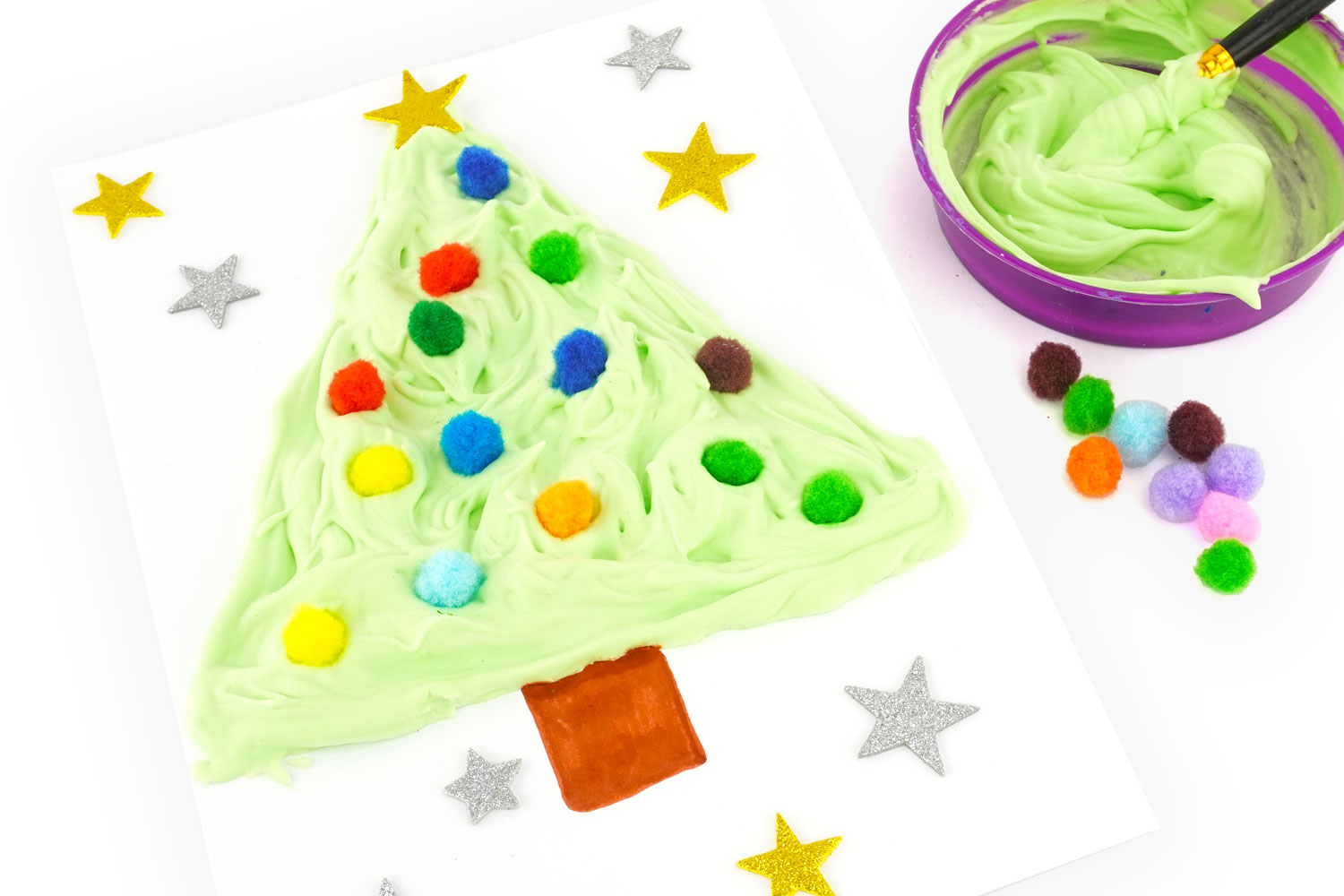 Sapin de Noël - peinture gonflante