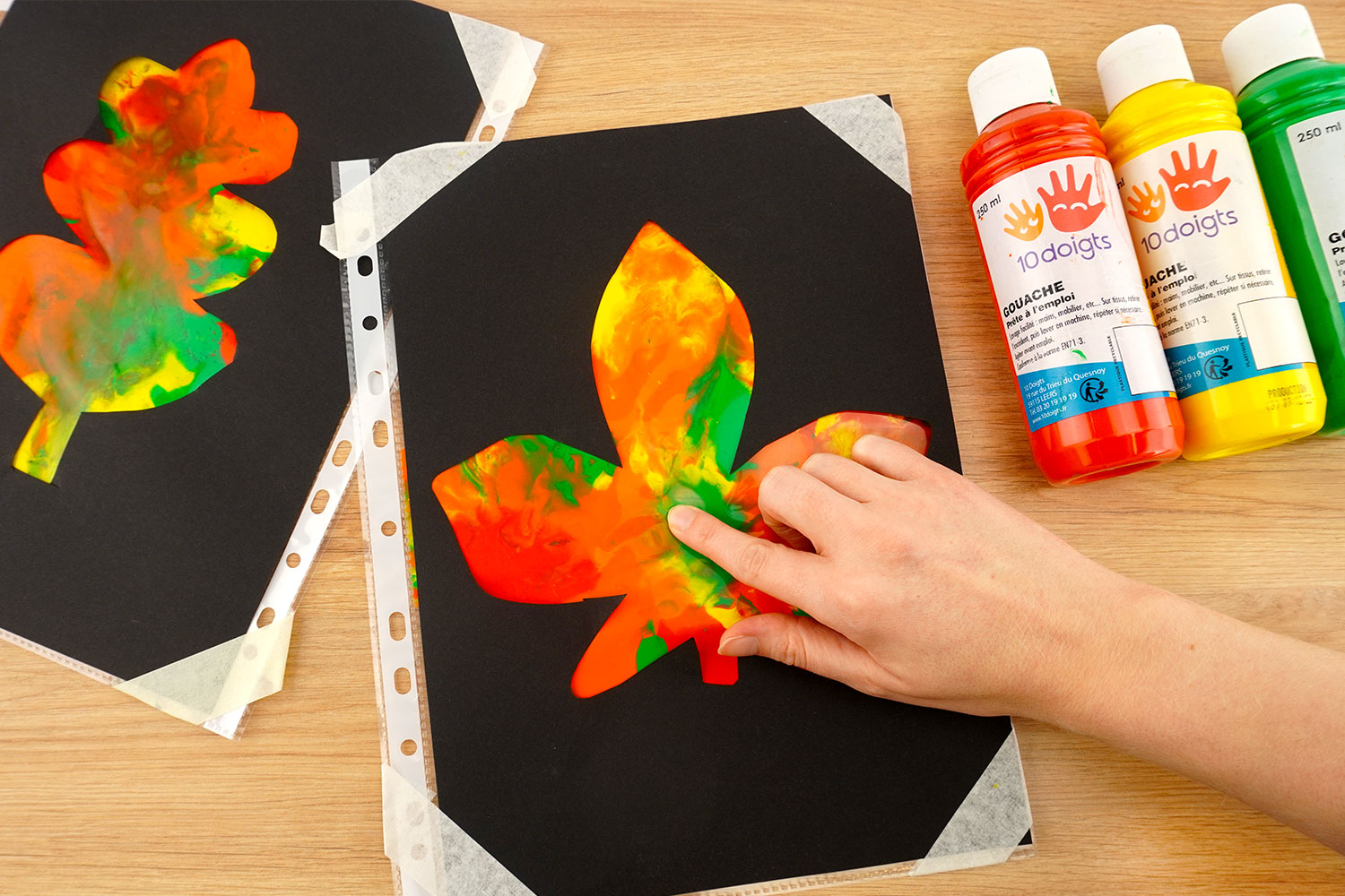 Peinture propre feuilles d'automne