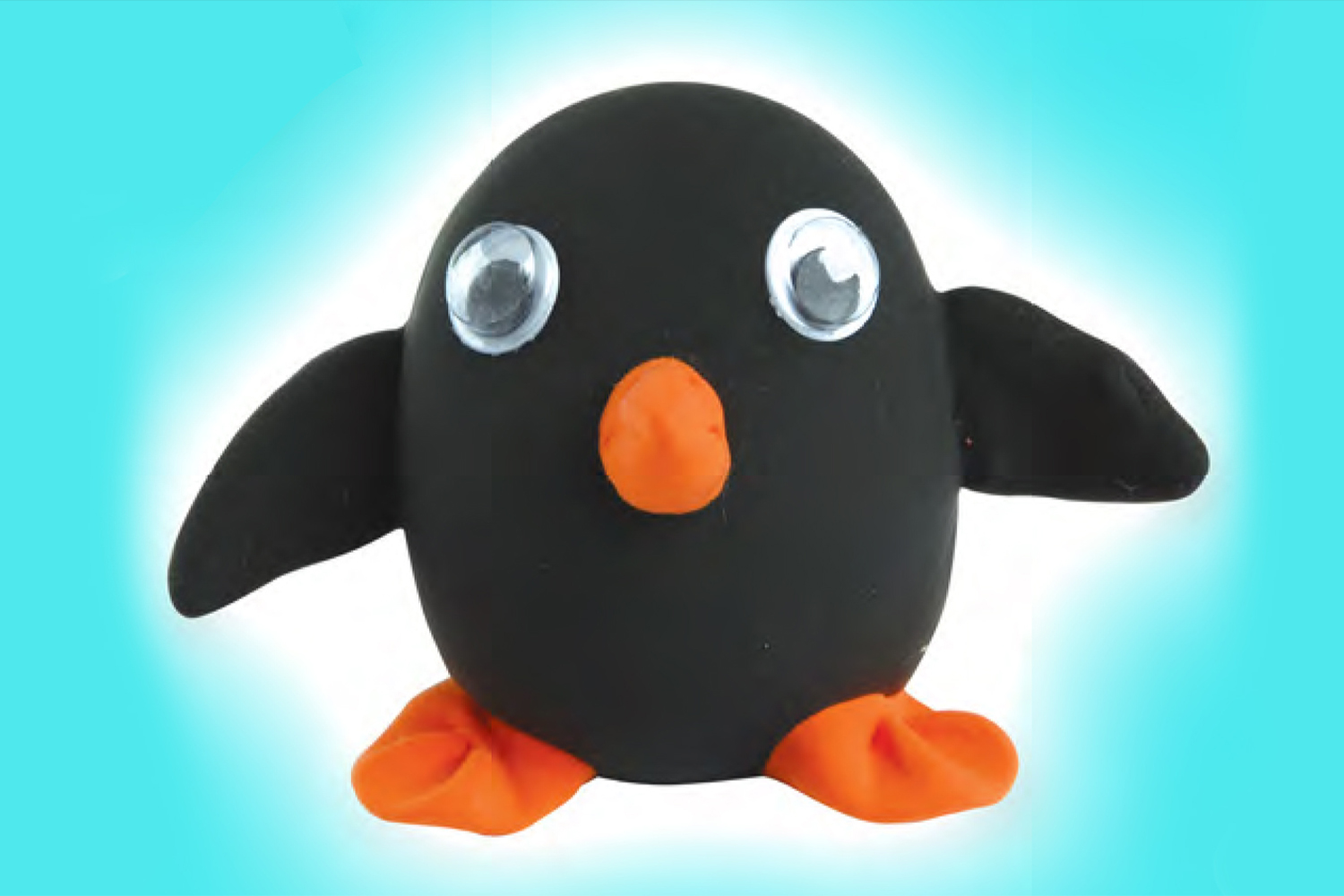 Pingouin en pâte à modeler