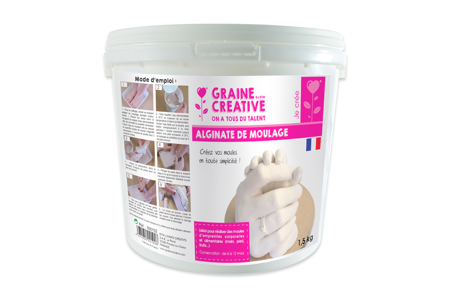 Pack moulage alginate épreuve en plâtre