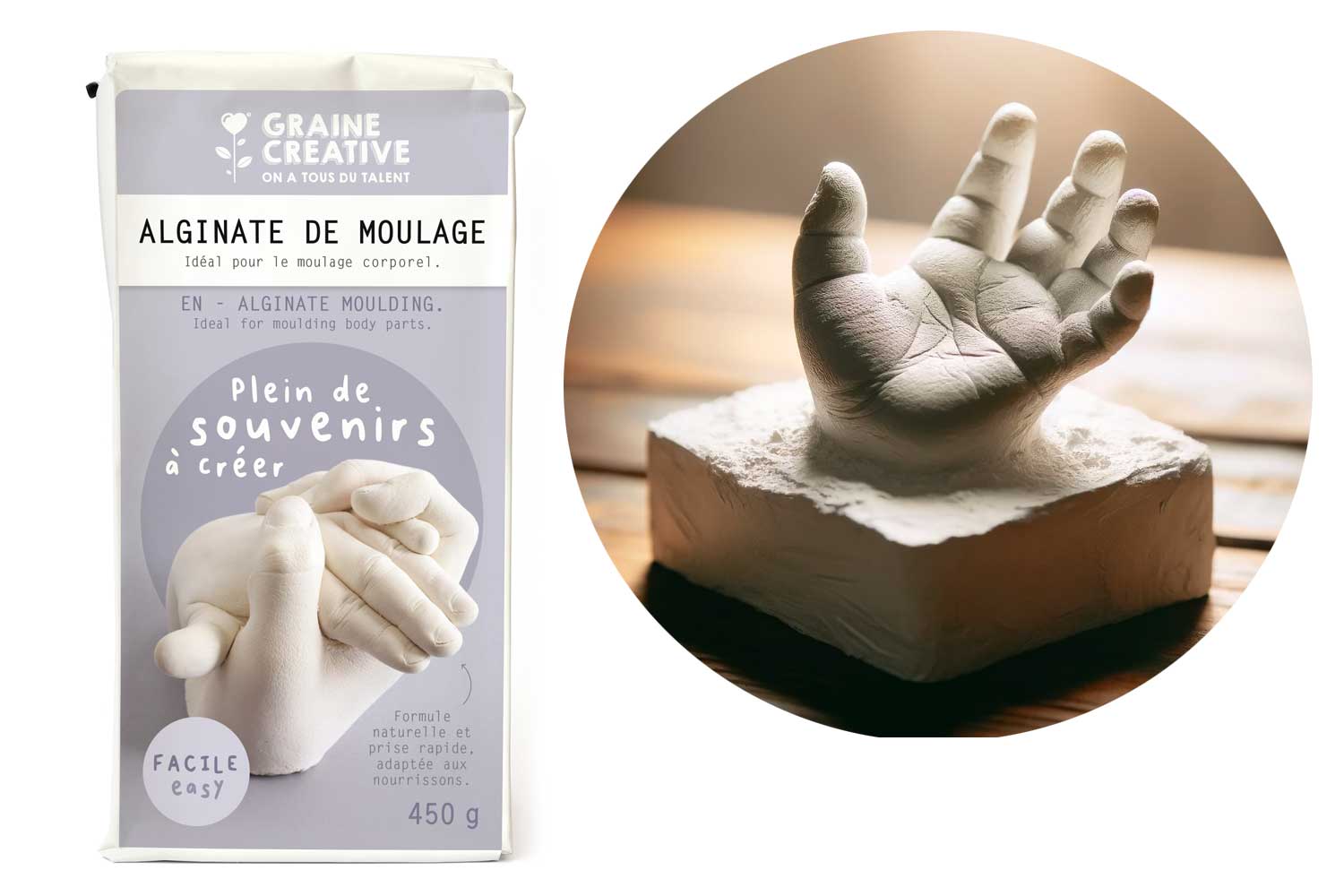 Alginate prise rapide - 450 gr - Empreintes - 10 Doigts