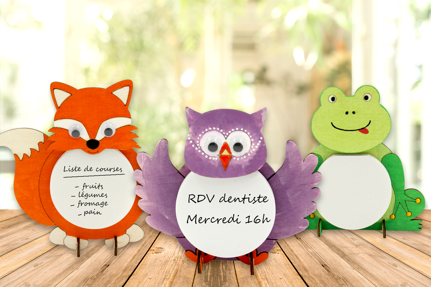 Animaux Pense Bete En Bois Set De 6 Animaux En Bois A Decorer 10 Doigts