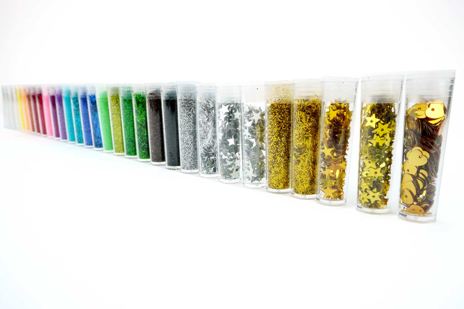 Paillettes couleurs assorties, 3.5 gr - 30 tubes - Paillettes à saupoudrer  - 10 Doigts