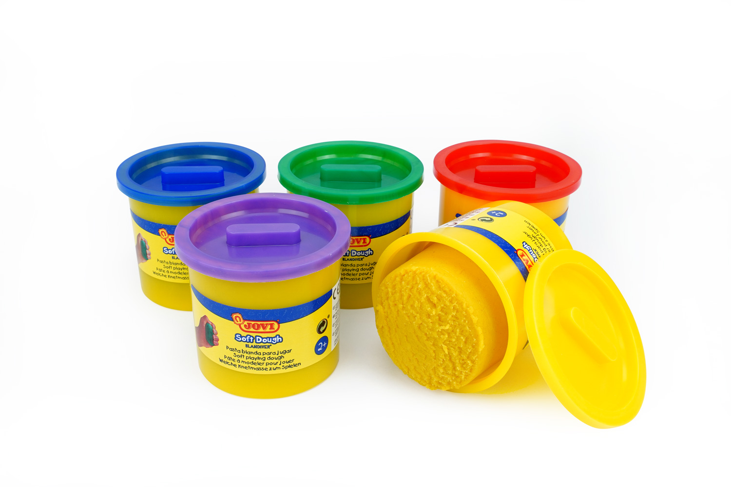 Pâtes à modeler (dès 2 ans) - 5 pots de 110 gr - Pâtes à modeler bébé - 10  Doigts