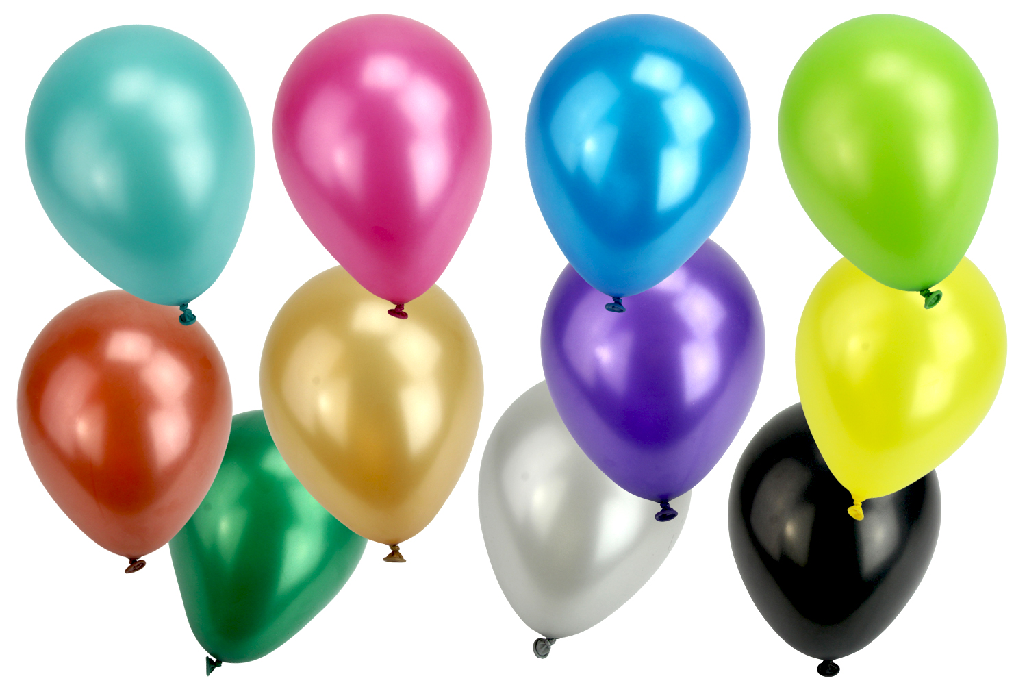 Ballons ronds, couleurs vives - 100 ballons - Ballons, guirlandes,  serpentins - 10 Doigts