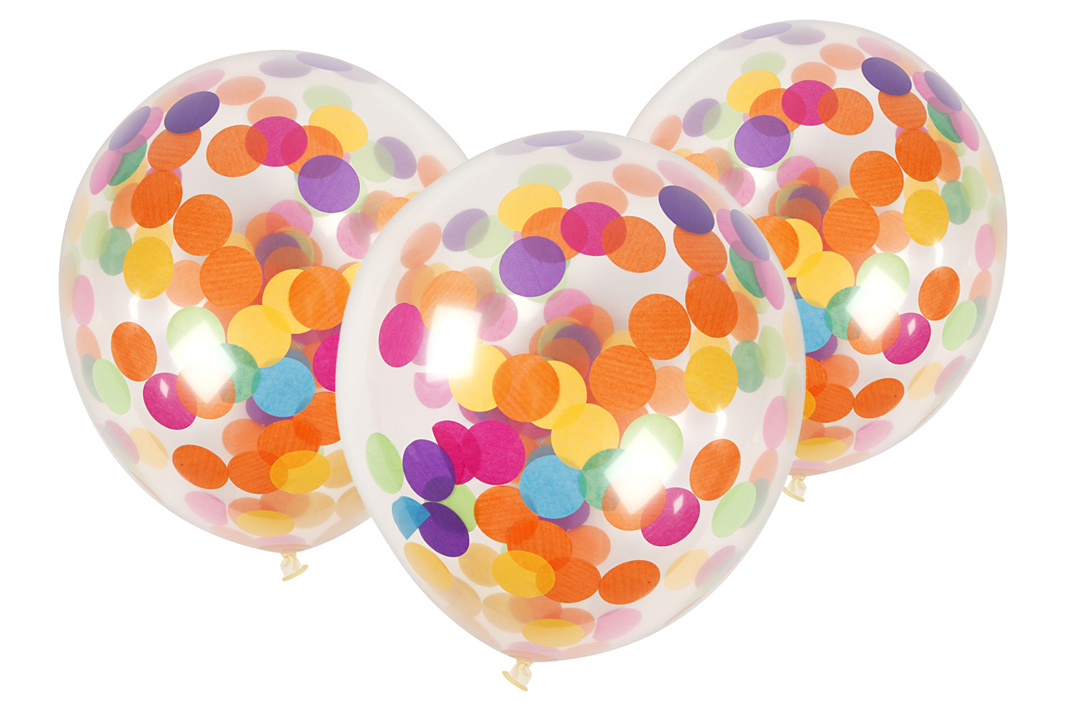 Ballons confettis - 6 ballons - Ballons, guirlandes, serpentins - 10 Doigts