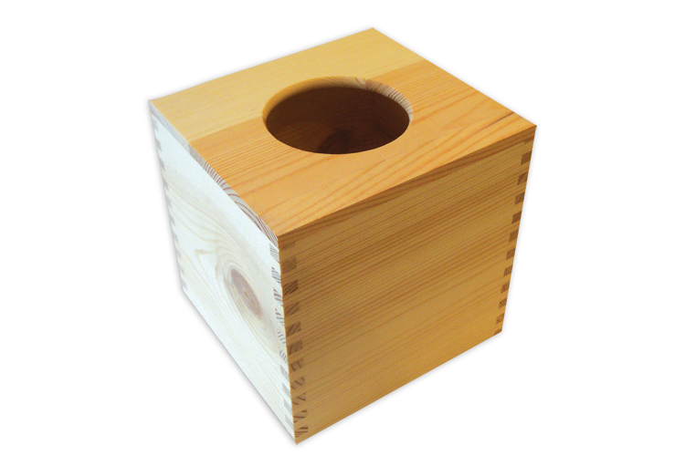 Boîte à mouchoirs cubique en bois - Objets pour décorer le bureau - 10  Doigts