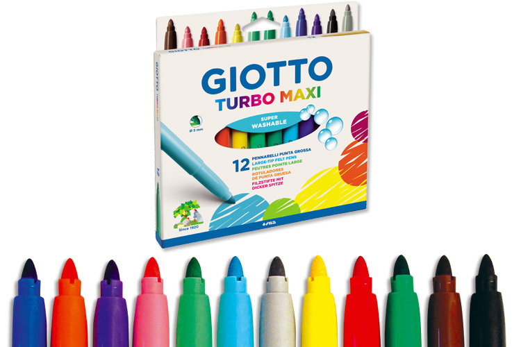 HYPERBURO  FEUTRE COLORIAGE GIOTTO BE-BÈ LAVABLE TESTÉ DERMATOLOGIQUEMENT  POINTE BLOQUÉE ULTRA RÉSISTANTE SCHOOLPACK 36 UNITÉS