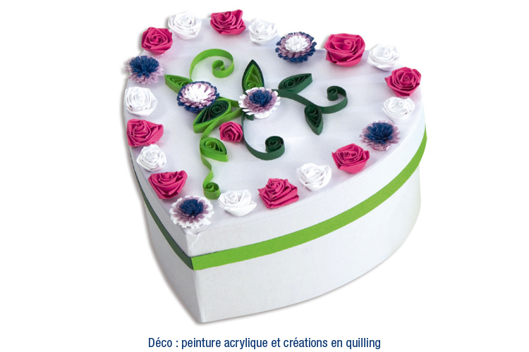 Boîte coeur en Quilling