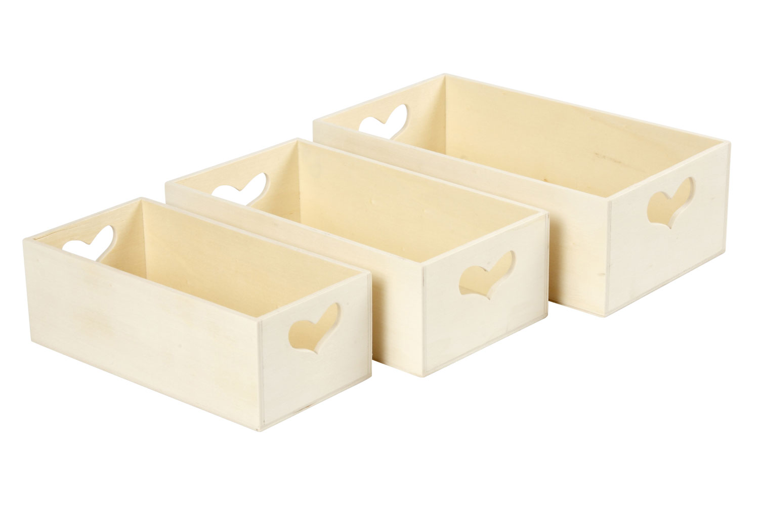 Creative Deco Caisse Bois Rangement Blanc, 40 x 30 x 13 cm (+/- 1cm), Boîte de Rangement Bois, Boite Rangement Cuisine, Casier de Rangement