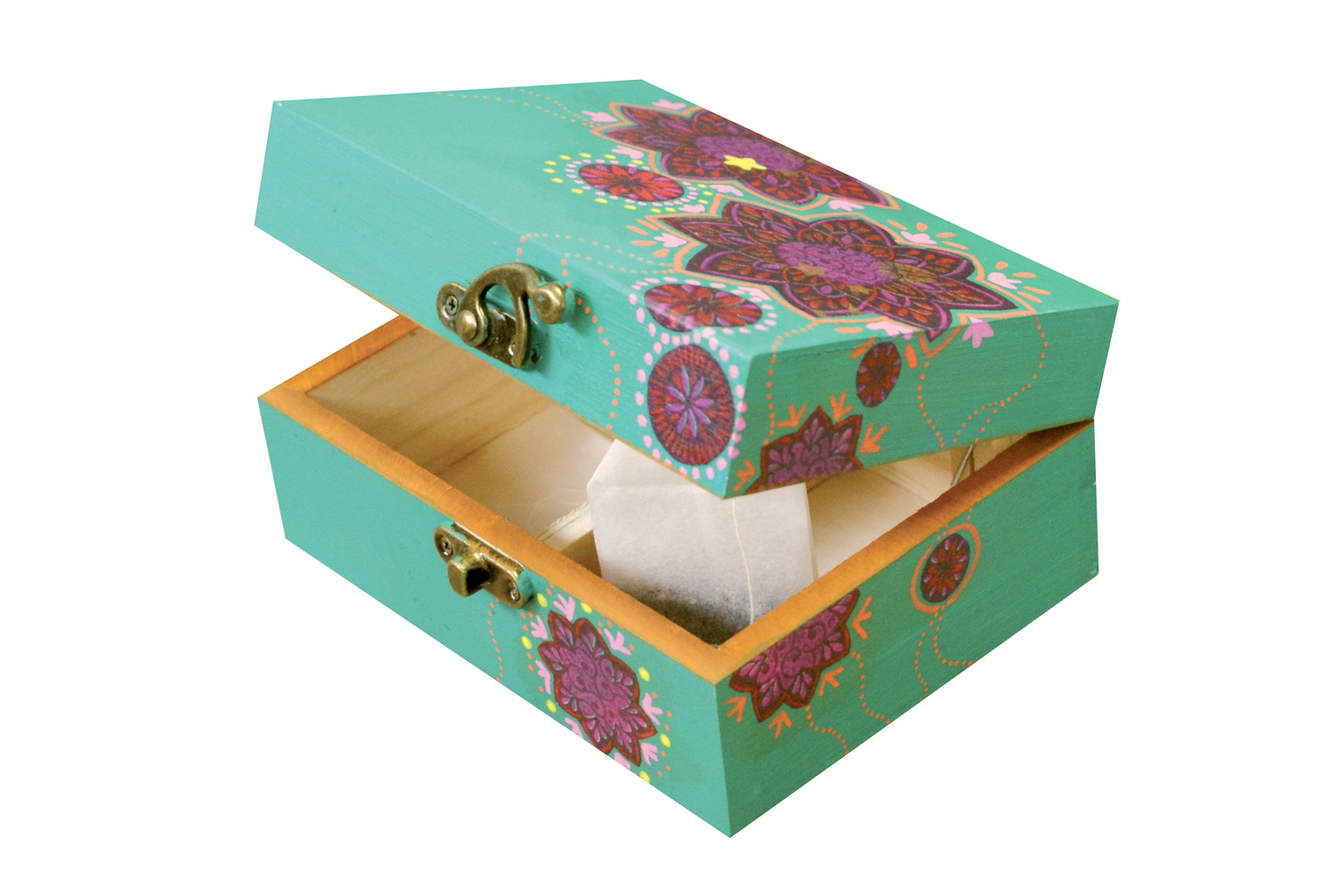 Boîte à thé en bois - 14.5 x 10.7 cm - Boîtes en bois - 10 Doigts