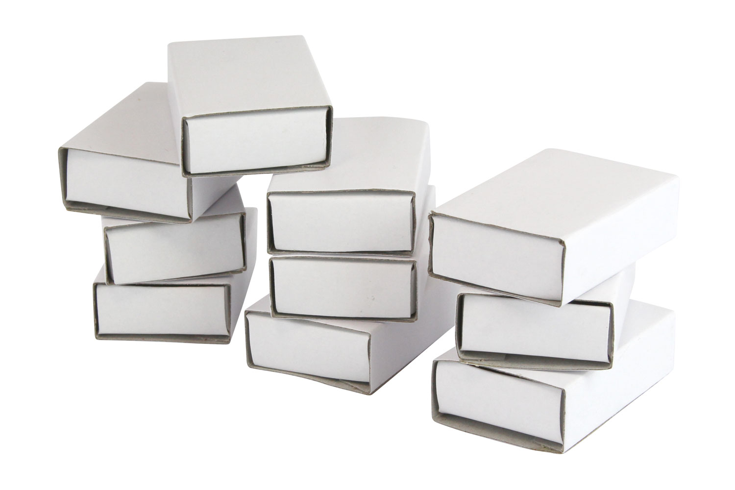 Boîtes d'allumettes en carton blanc - Lot de 10 - Boîtes en carton - 10  Doigts