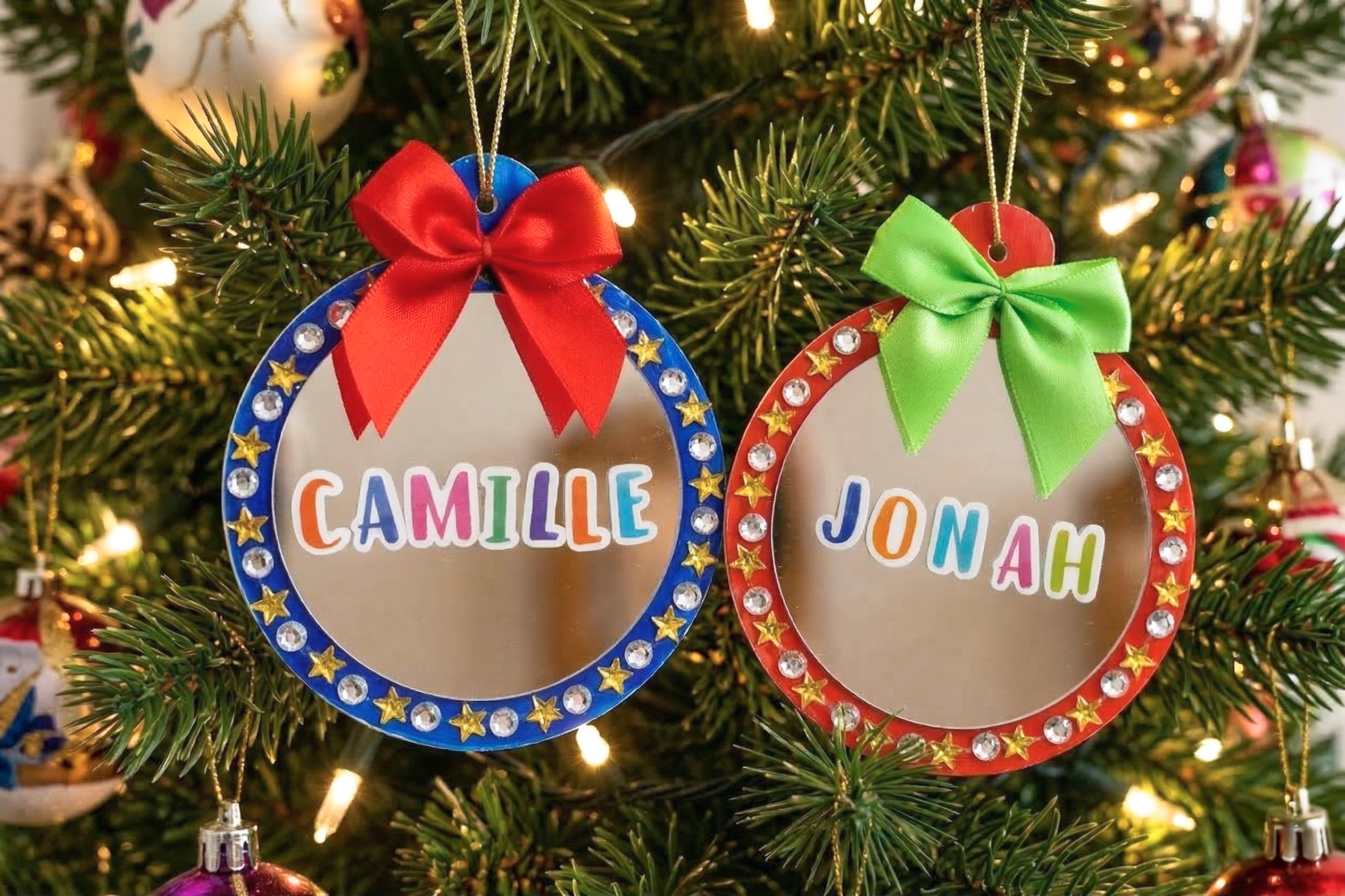 Boules de Noël miroir