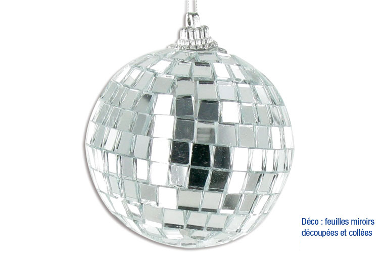 Sachet de 4 petites Boules disco 3cm, Argent