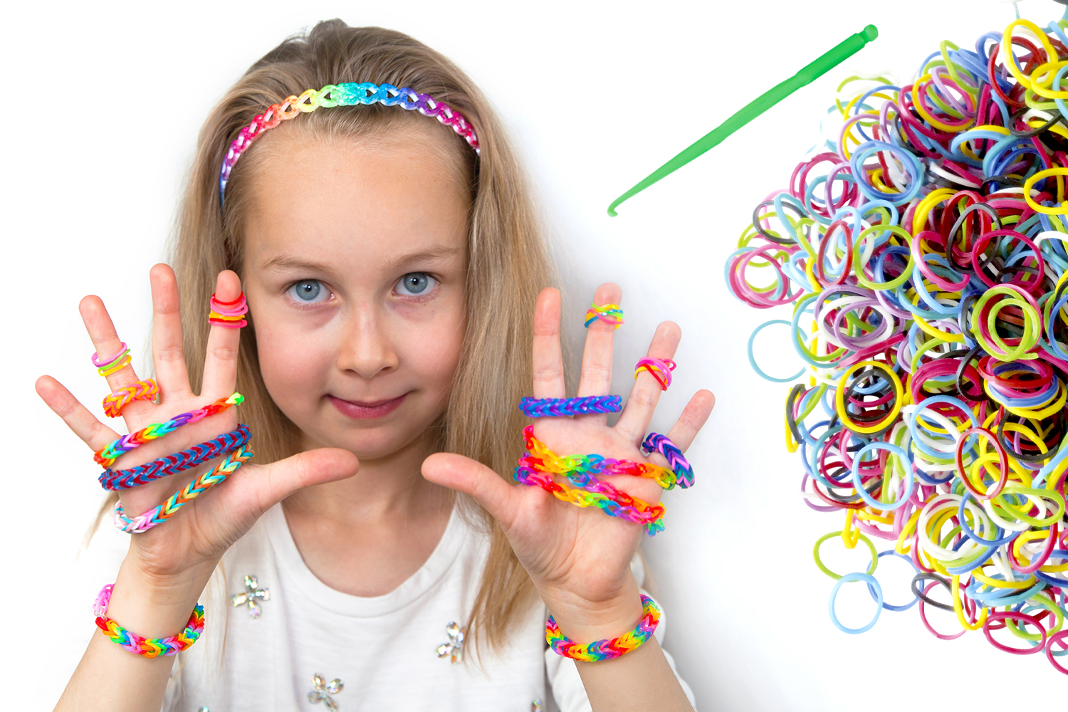 Bijoux en elastiques - rainbow loom Rainbow loom - broché