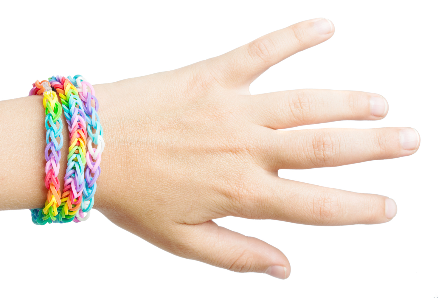 Bracelets d'élastiques multicolores look bands X 3 - 3,89 €