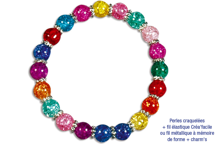 Bracelets en perles craquelées