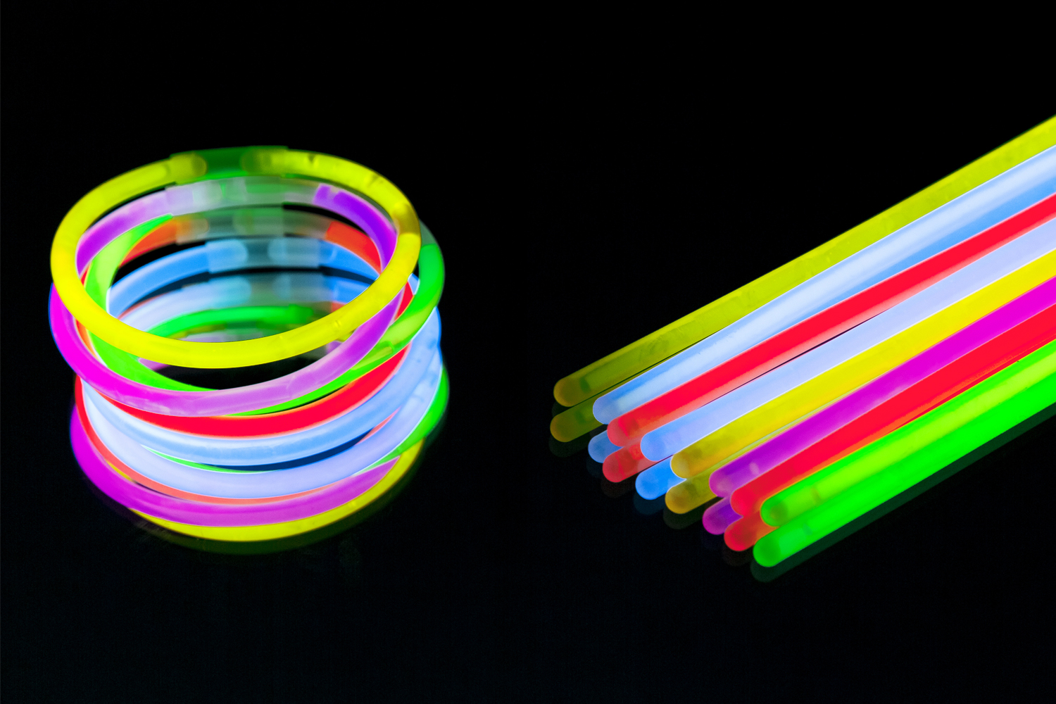 Baton lumineux, bracelet fluorescent lumineux, bracelet lumineux