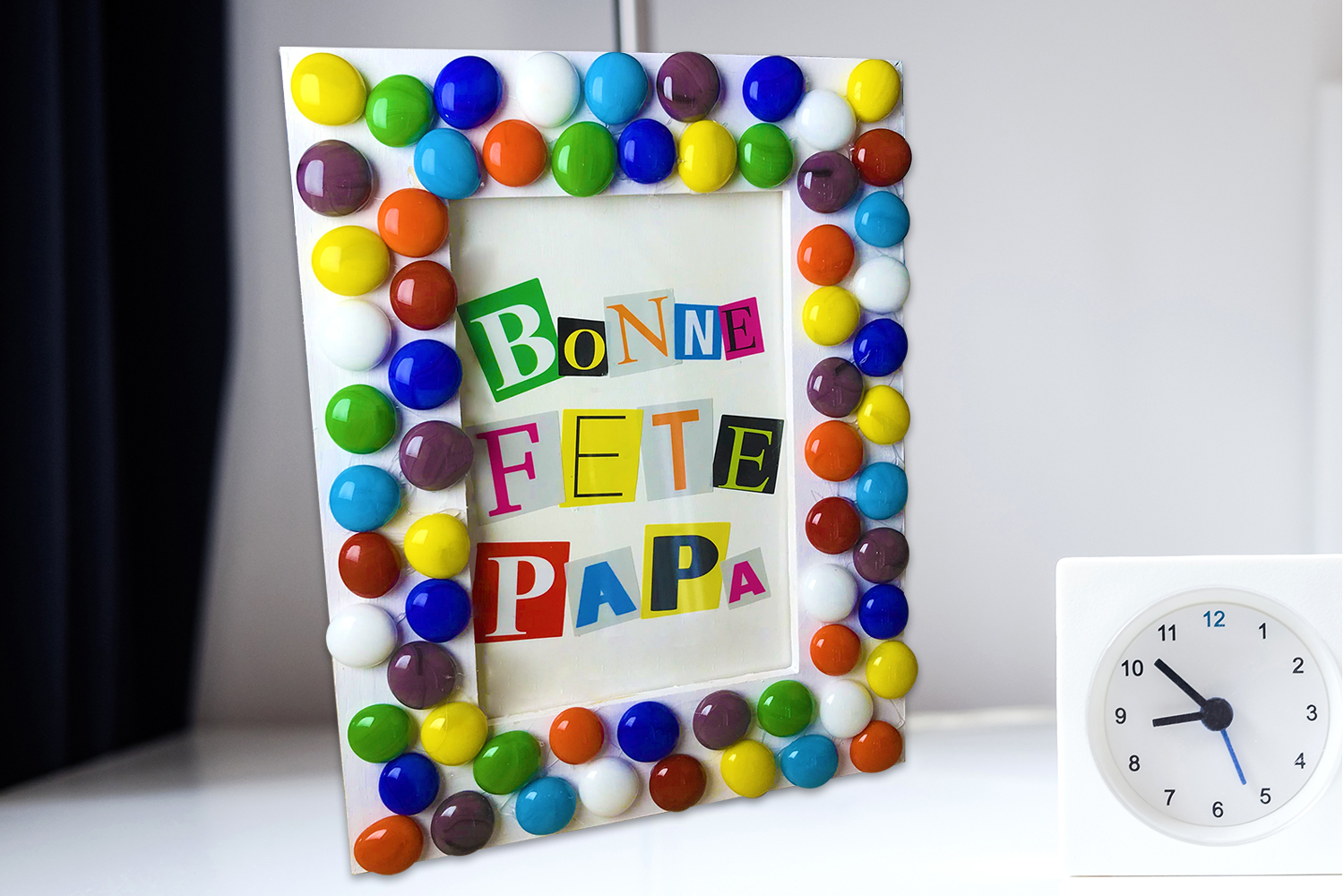 Cadre mosaïque fête des pères