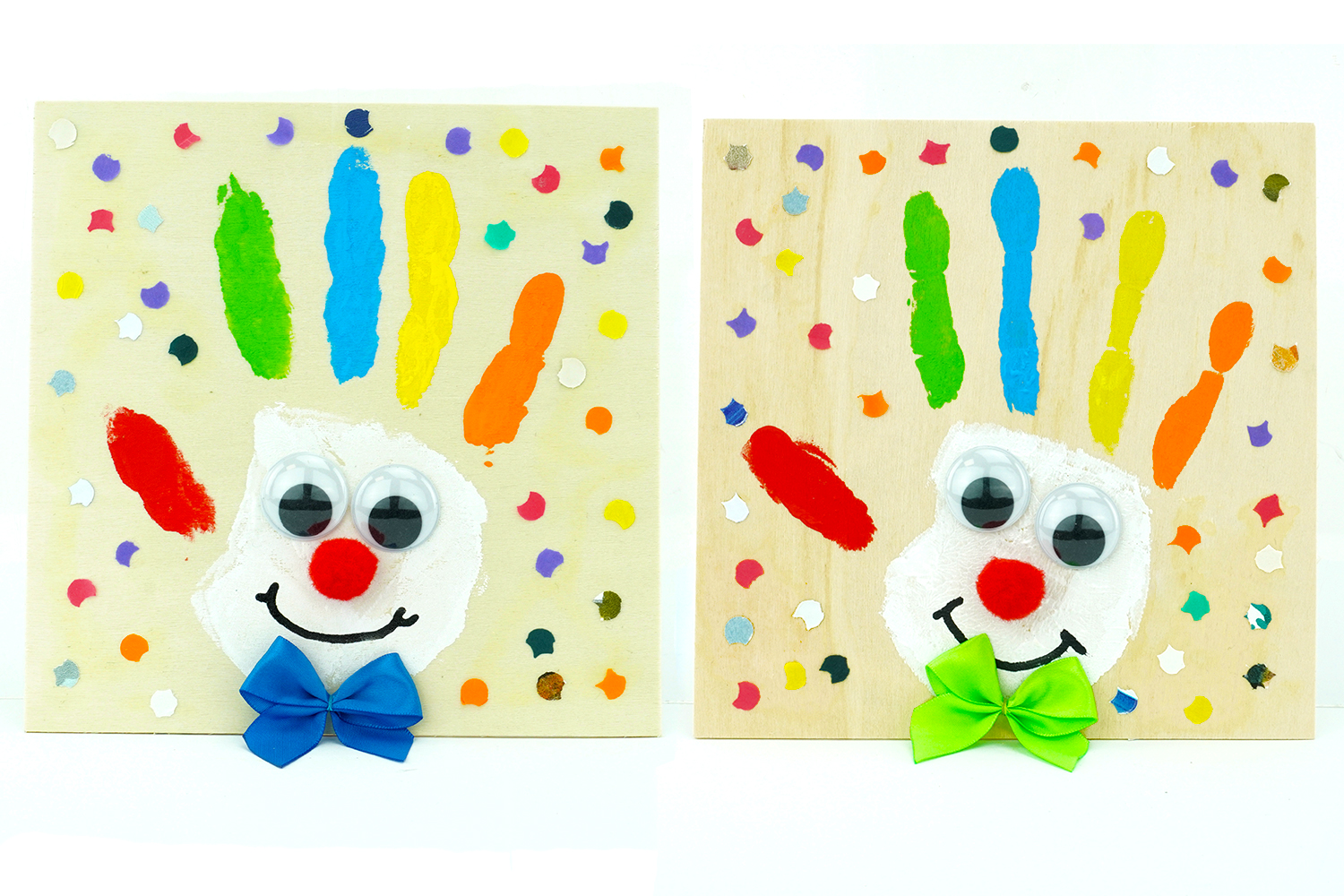 Tableau Clown empreinte de main