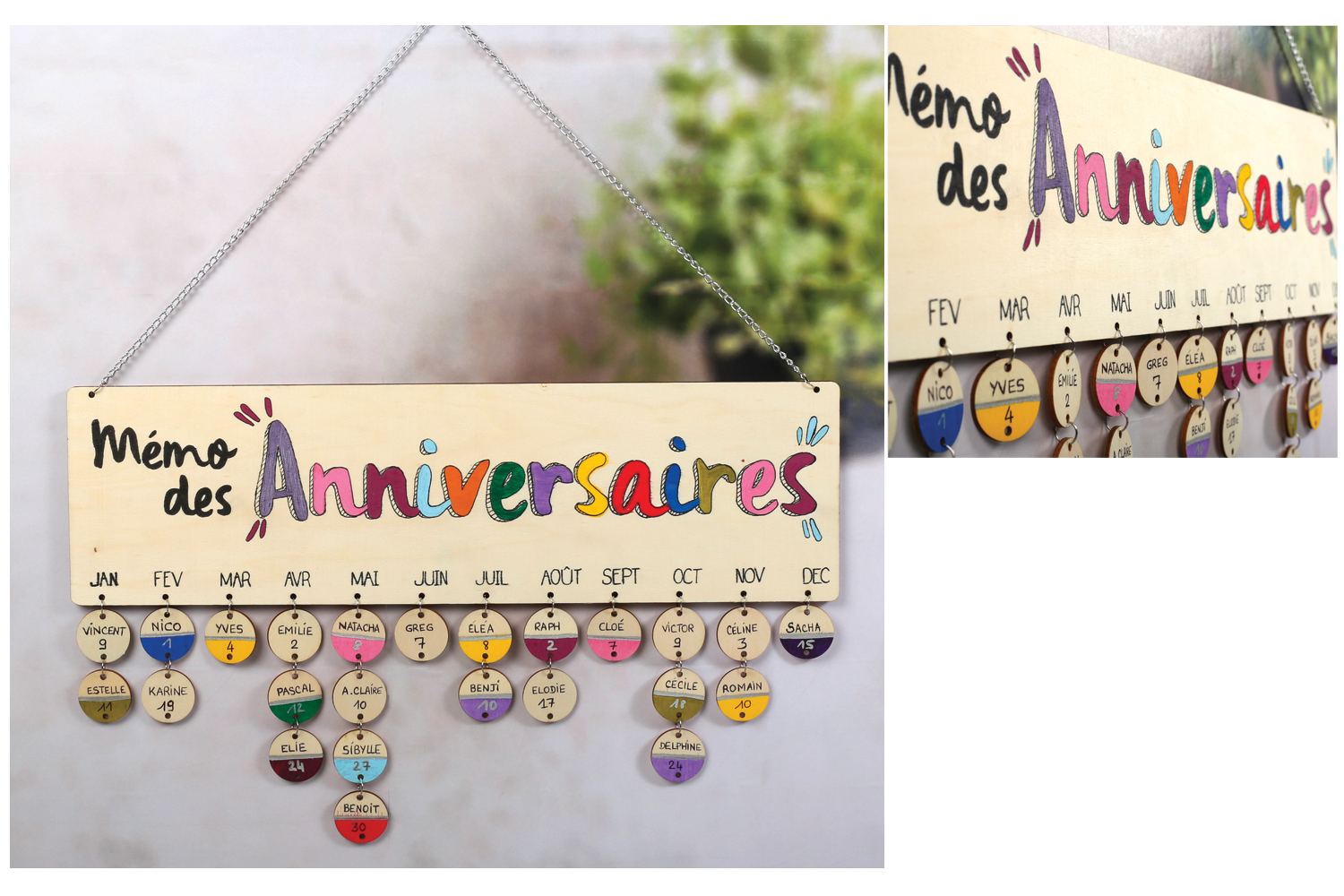 Calendrier Des Anniversaires Maternelle à Imprimer Calendrier anniversaires à personnaliser - Anniversaires - 10 Doigts