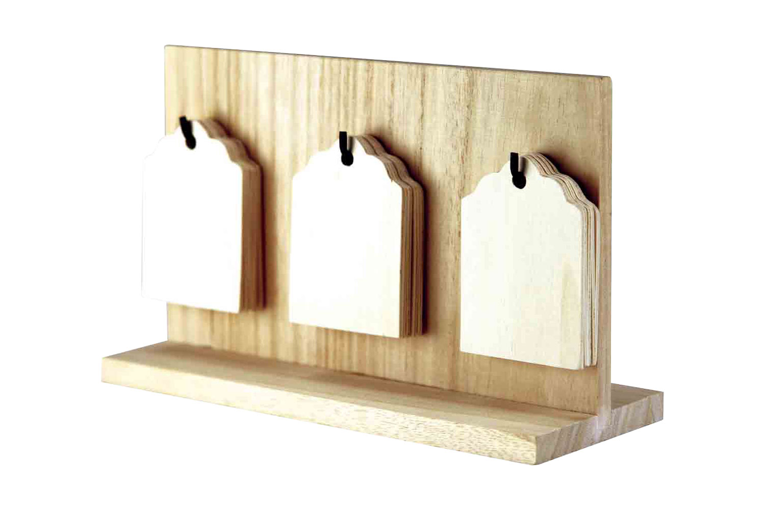 Calendrier photo socle en bois Etiquette