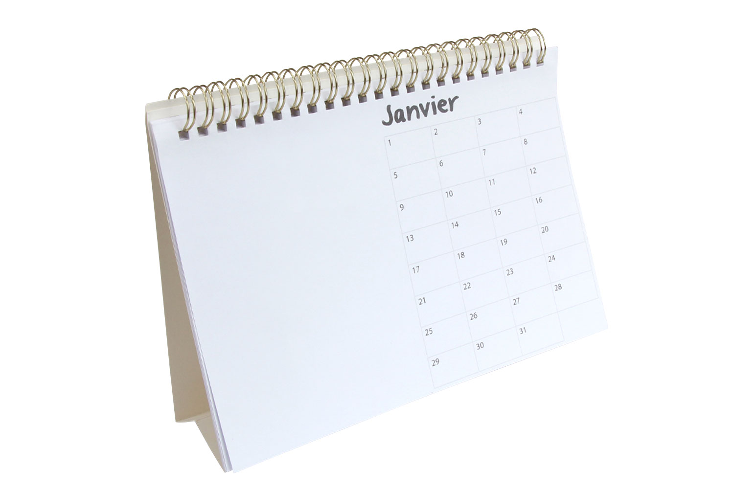 Calendrier mensuel Nature avec feuillets détachables 13 x 23 cm sur support  plaque imprimée 16 x 33 cm 2024