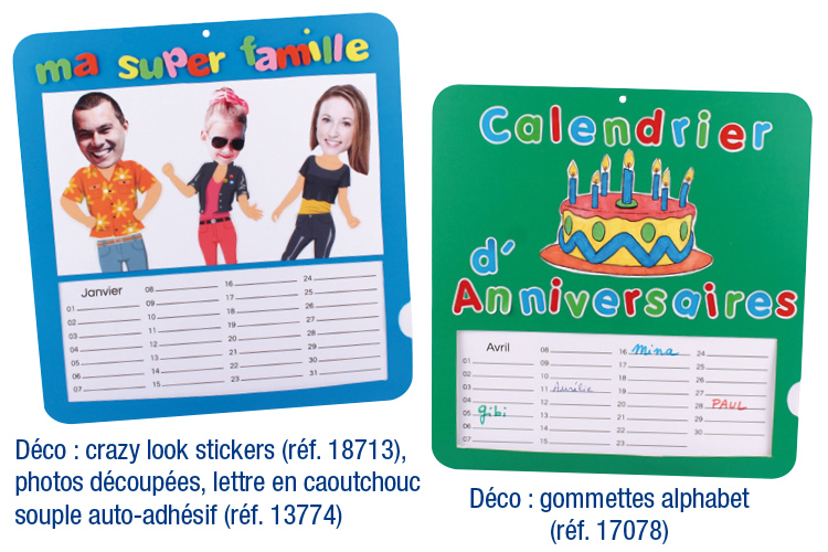 Calendriers D Anniversaires A Decorer Lot De 6 Accessoires De Rentree 10 Doigts Calendriers D Anniversaires A Decorer Lot De 6 Accessoires De Rentree 10 Doigts