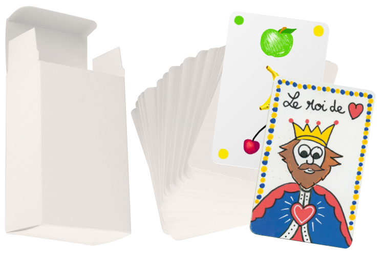 Boîte en bois pour cartes à jouer (taille de la carte 58 x 88 mm
